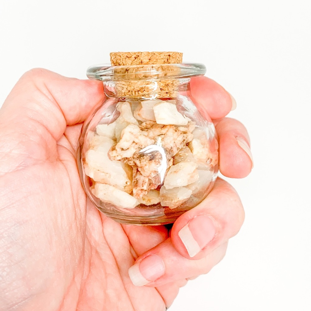 Crystal Protection Jar • Raw Arizona Rocks • Home Decor Crystals • Crafting